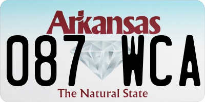 AR license plate 087WCA