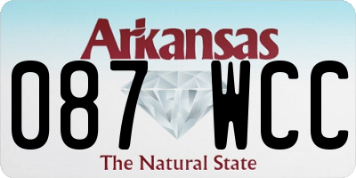 AR license plate 087WCC
