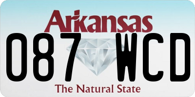 AR license plate 087WCD