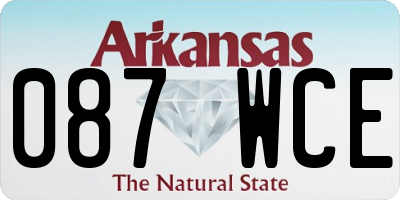 AR license plate 087WCE