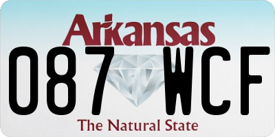 AR license plate 087WCF