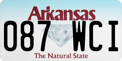 AR license plate 087WCI
