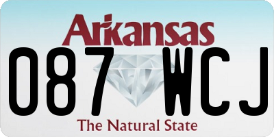 AR license plate 087WCJ