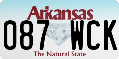 AR license plate 087WCK
