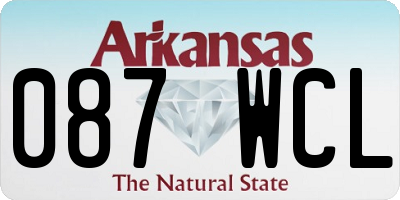AR license plate 087WCL