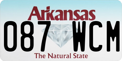 AR license plate 087WCM