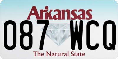 AR license plate 087WCQ