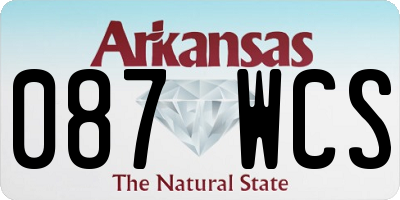 AR license plate 087WCS