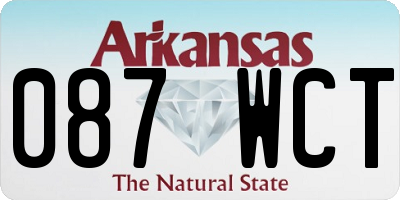 AR license plate 087WCT
