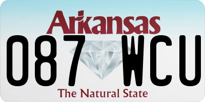 AR license plate 087WCU