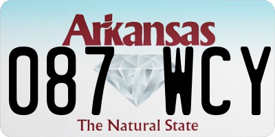 AR license plate 087WCY