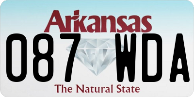 AR license plate 087WDA