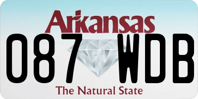 AR license plate 087WDB