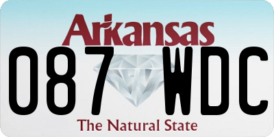 AR license plate 087WDC