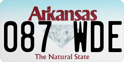 AR license plate 087WDE