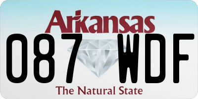 AR license plate 087WDF