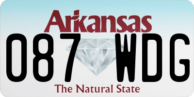 AR license plate 087WDG