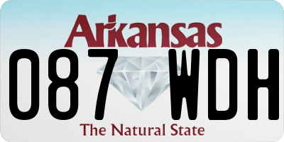 AR license plate 087WDH