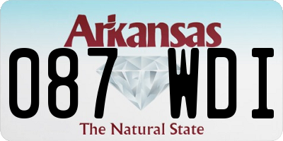 AR license plate 087WDI