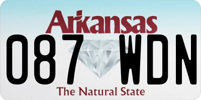 AR license plate 087WDN