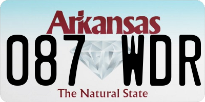 AR license plate 087WDR