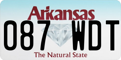 AR license plate 087WDT