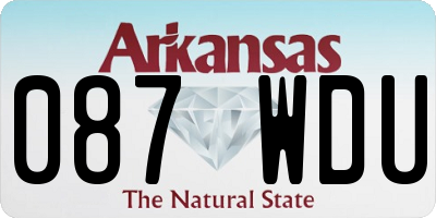AR license plate 087WDU