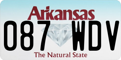 AR license plate 087WDV