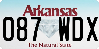 AR license plate 087WDX