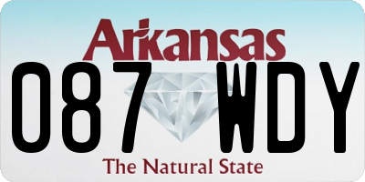 AR license plate 087WDY
