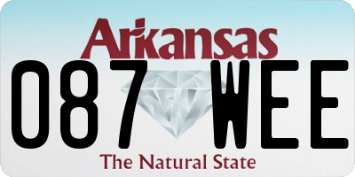 AR license plate 087WEE