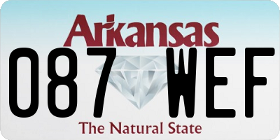 AR license plate 087WEF