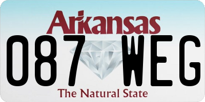 AR license plate 087WEG