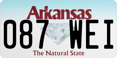 AR license plate 087WEI