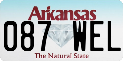 AR license plate 087WEL