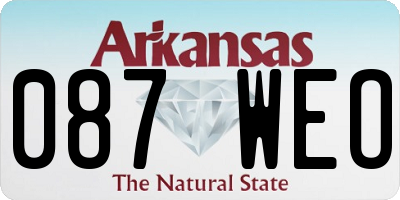 AR license plate 087WEO