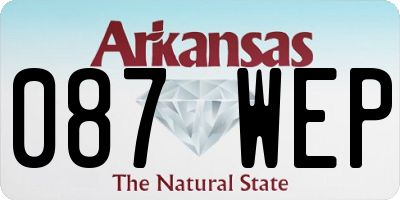 AR license plate 087WEP