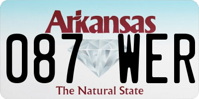 AR license plate 087WER