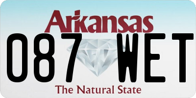 AR license plate 087WET