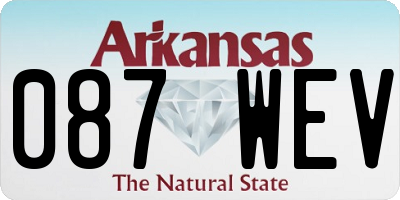 AR license plate 087WEV