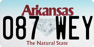 AR license plate 087WEY