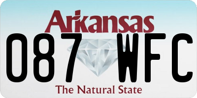 AR license plate 087WFC