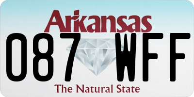 AR license plate 087WFF