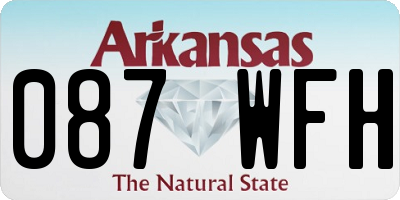 AR license plate 087WFH