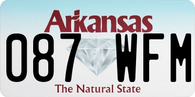 AR license plate 087WFM