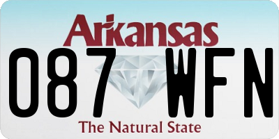 AR license plate 087WFN