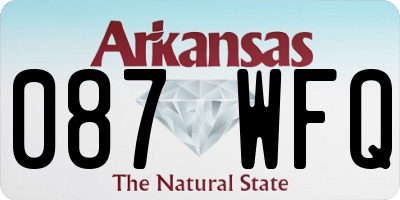 AR license plate 087WFQ