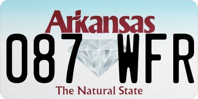 AR license plate 087WFR