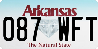AR license plate 087WFT