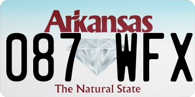 AR license plate 087WFX